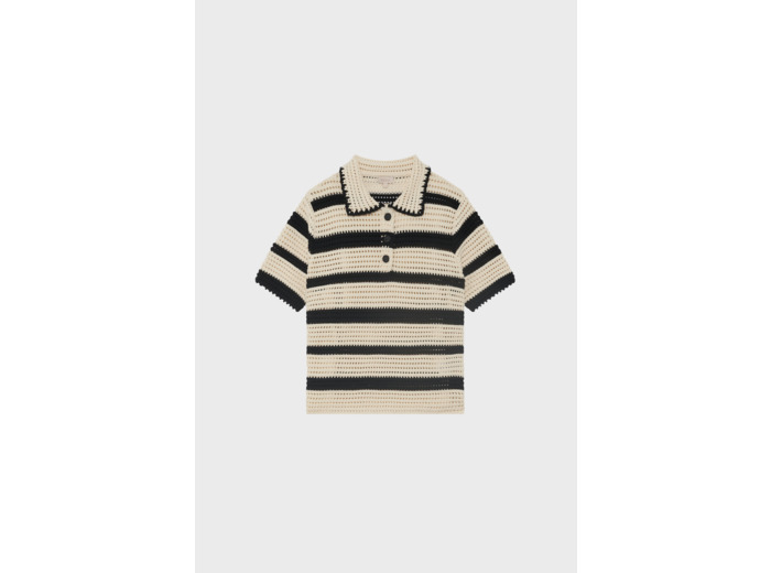 Polo en crochet rayé - JILANI
