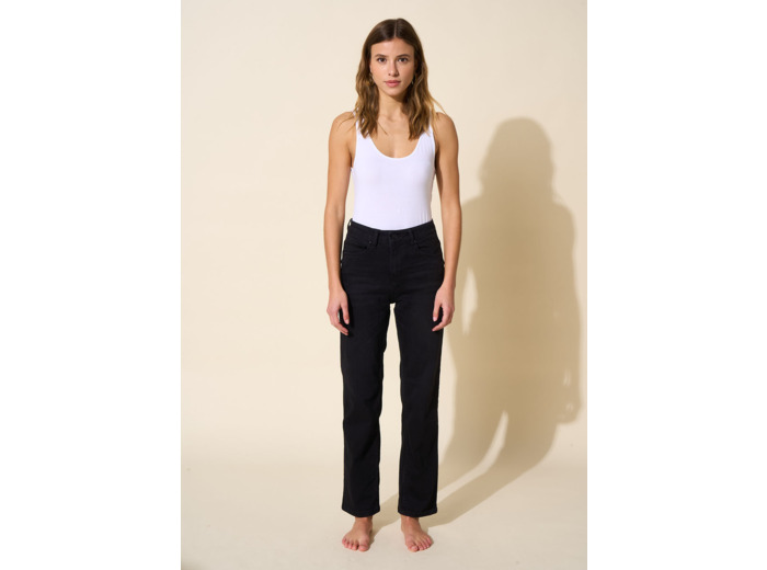 Jean taille haute cinq poches