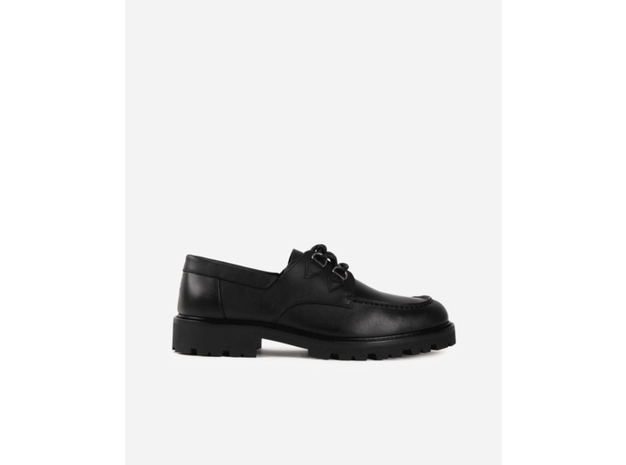 Derbies En Cuir Noir Avec Lacets black