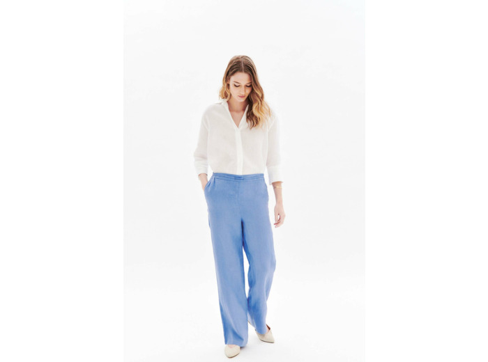 Pantalon pigment 100% lin
