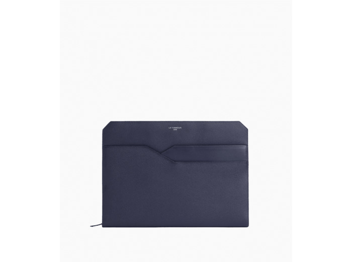Pochette ordinateur Gaston en cuir grain croisé
