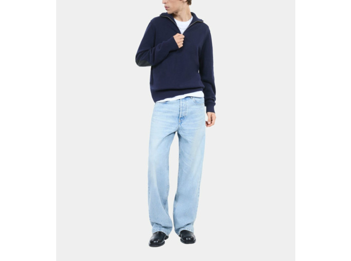 Pull En Laine Bleu Marine navy