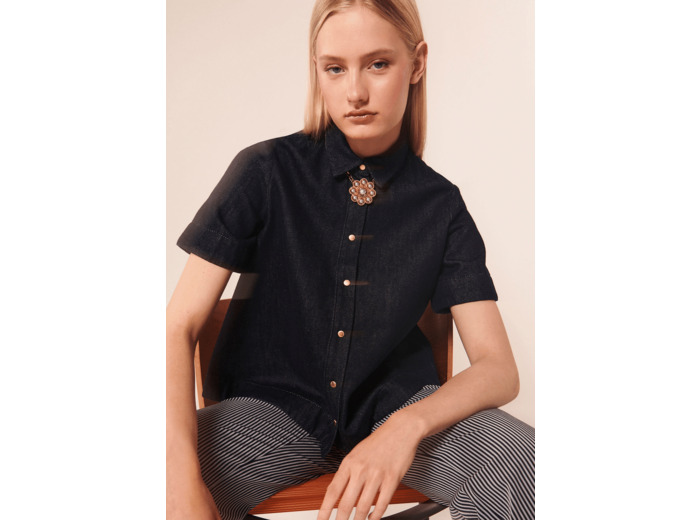 Chemise Camilla Marine en Coton