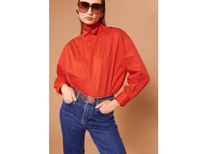 Chemise Carmela Vermillon en Coton