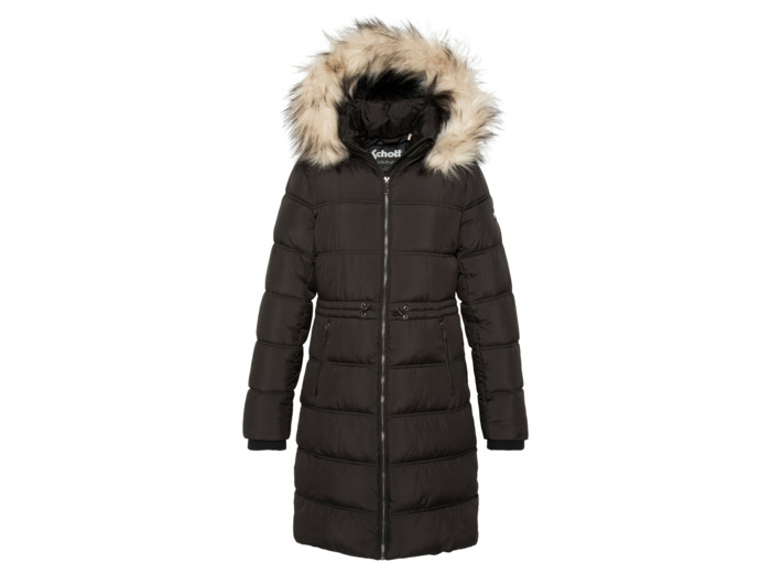 Doudoune avec col en fausse fourrure amovible