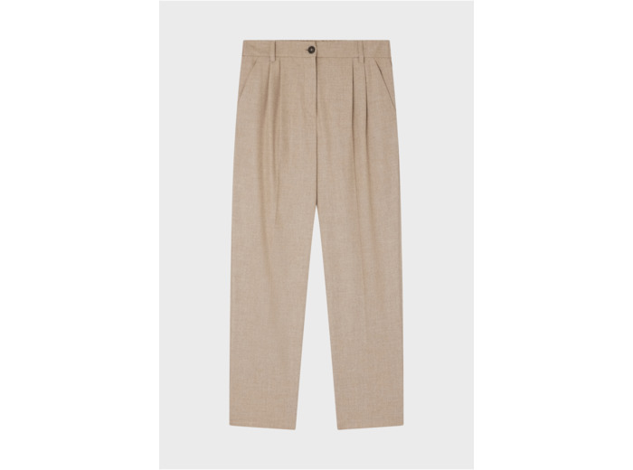 Pantalon en flanelle sable - NAVA