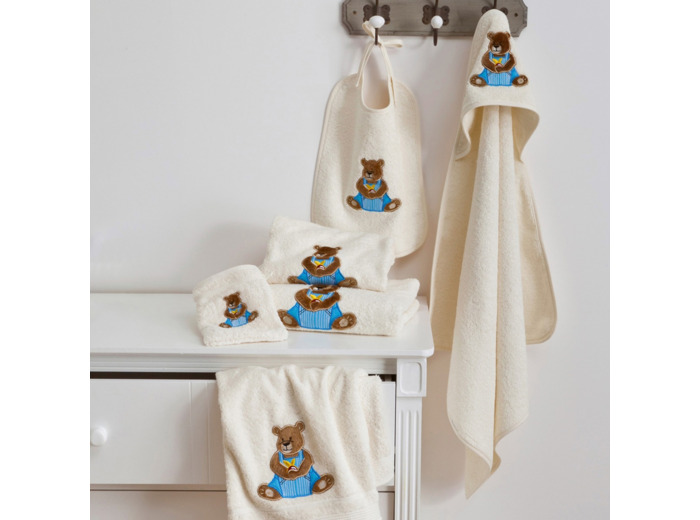 Gant toilette Ourson Boy | Gant de toilette bébé |Tradition des Vosges