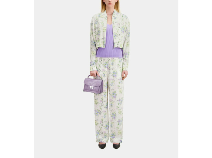 Chemise Imprimée Avec Zip light blue/white