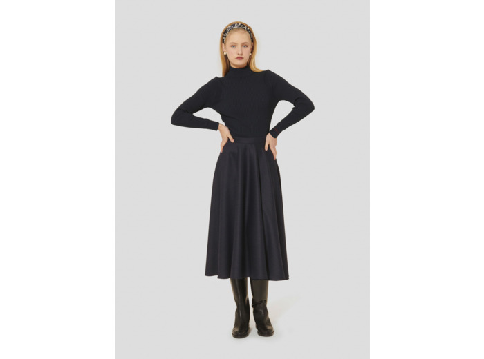 Jupe Jackie Nuit en Laine Vierge