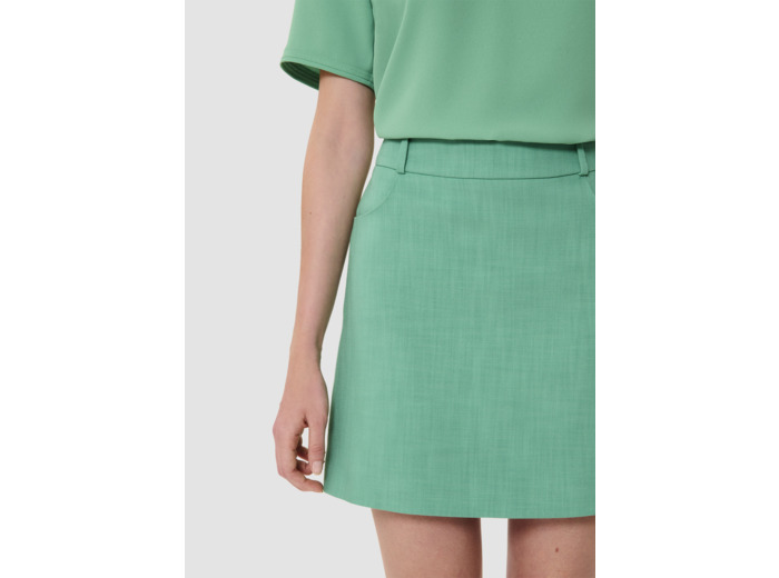 Jupe tailleur Janice verte en tissus flammé