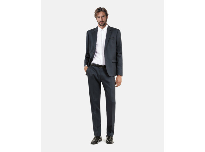 Veste de costume classique droite blue petrol