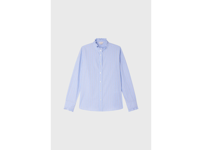 Chemise rayée à col montant - BAIDY