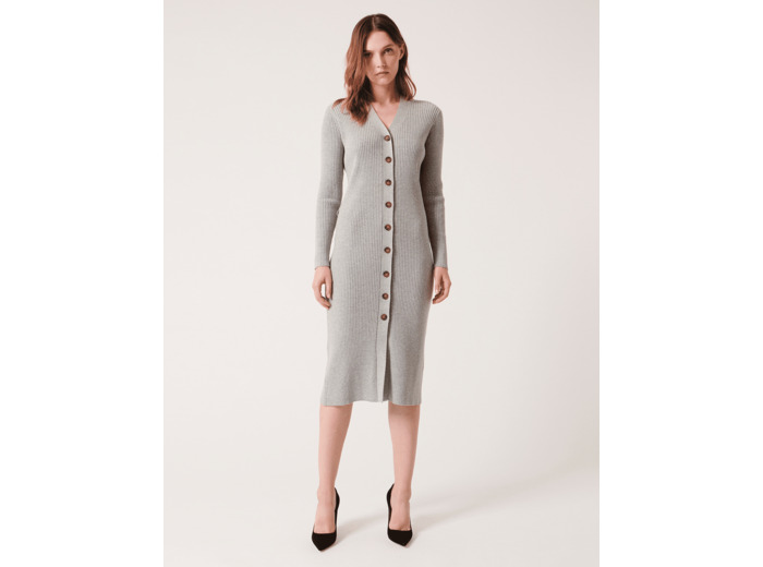Robe Gilet Galiana GRIS CHINE en Nylon