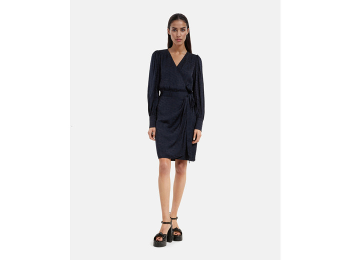 Robe courte decollete navy