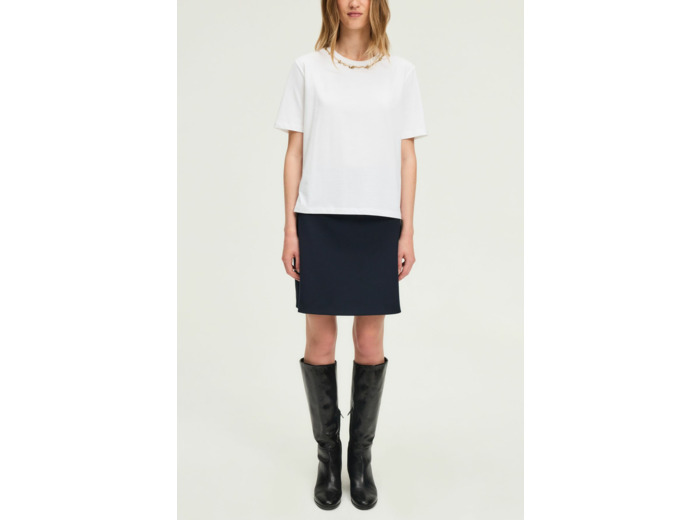 T-shirt en coton à bijoux dorés - HASNA