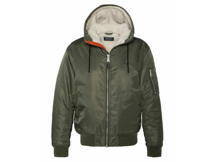 Bomber à capuche doublé sherpa SCHOTT B19RS