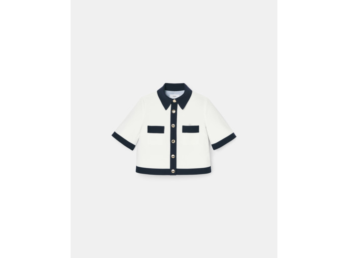 Chemise courte bicolore