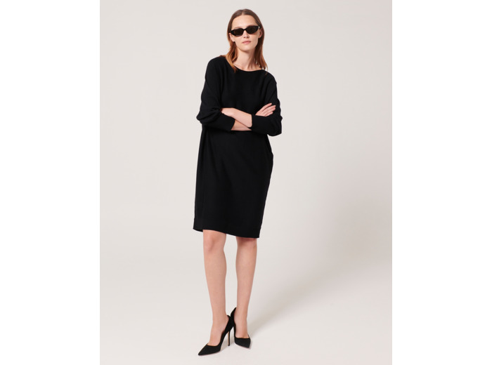 Robe Maille Rendy Noir en Polyamide