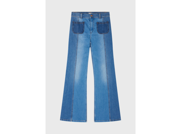 Jean flare bicolore - CLOTHILDE