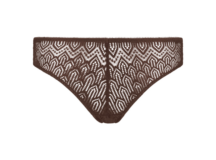 Slip femme en dentelle graphique motif Art Déco Cacao Mod de Dim