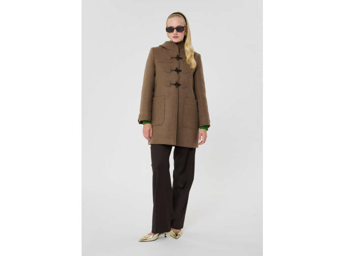 Manteau Manoelli Noisette en Laine vierge