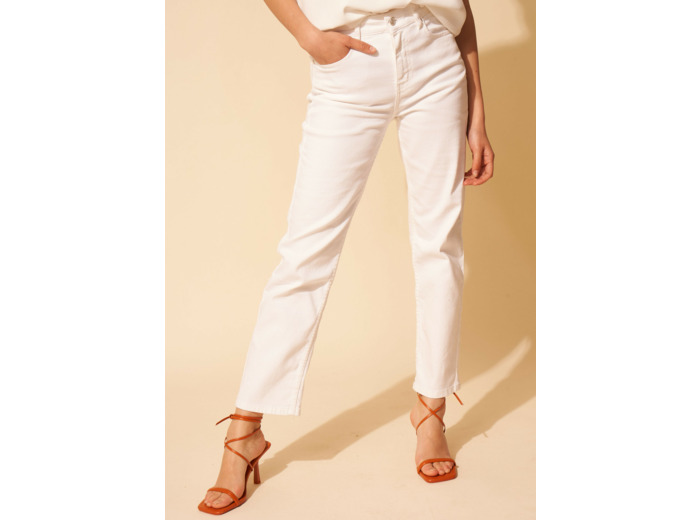 Jean taille haute cinq poches