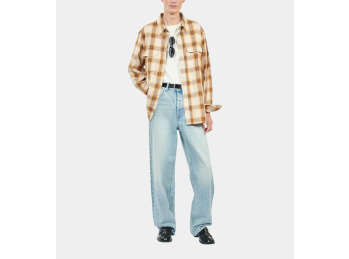 Checked Shirt marron