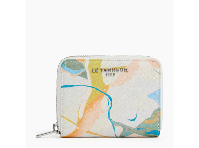 Porte monnaie zippé Emilie en cuir caviar