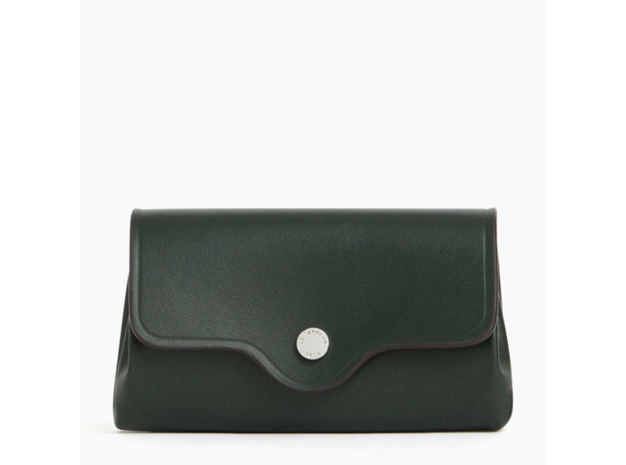 Porte monnaie Sans couture en cuir lisse