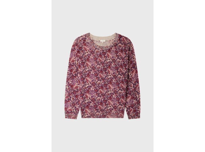 Pull fin à fleurs et lurex - JALYSSA
