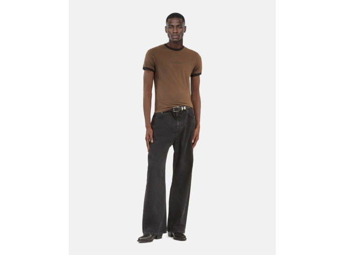T-shirt avec print dark brown