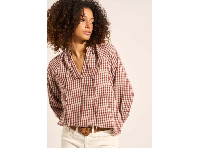 Blouse à carreaux