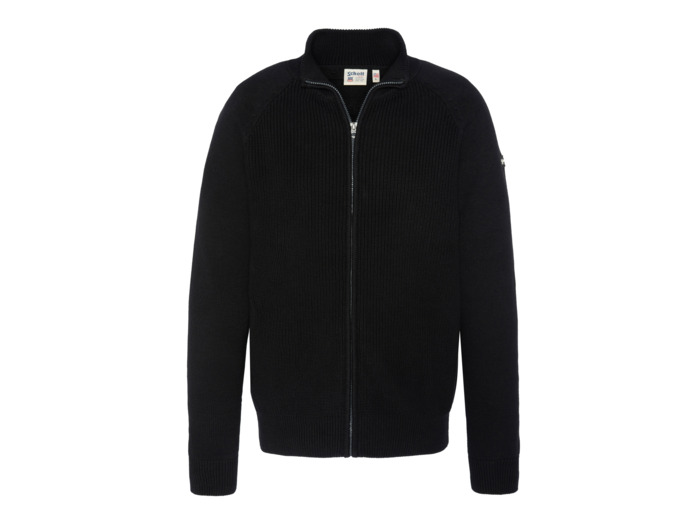 Pull zippé côtelé