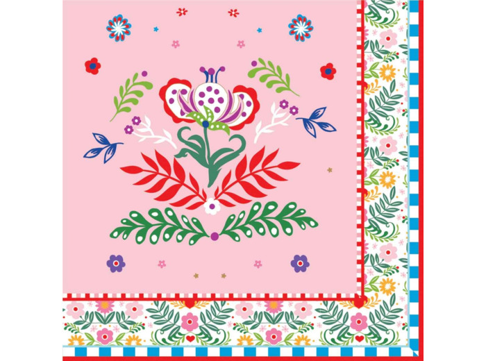 SPRING FOLK 20 Serviettes 33X33cm