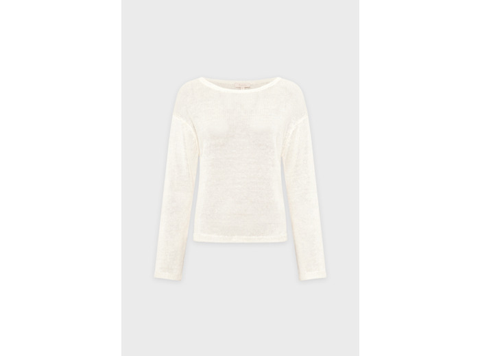 Pull col rond en lin - JAZELLE