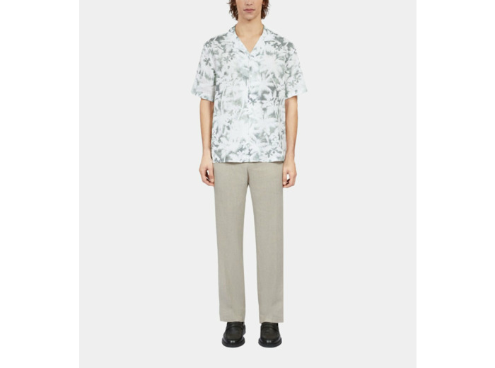 Chemise Imprimée Manches Courtes white / blue