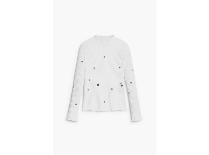 T-Shirt À Manches Longues En Maille – Fille