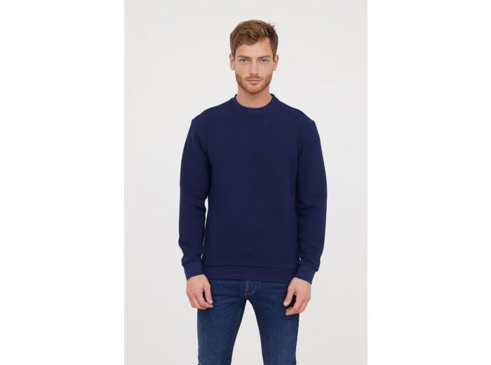 Sweat col rond maille piquée