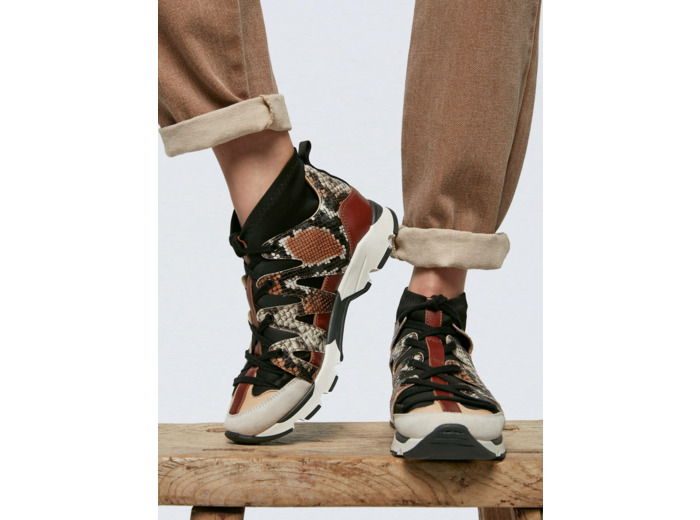 Tennis cuir/ multico