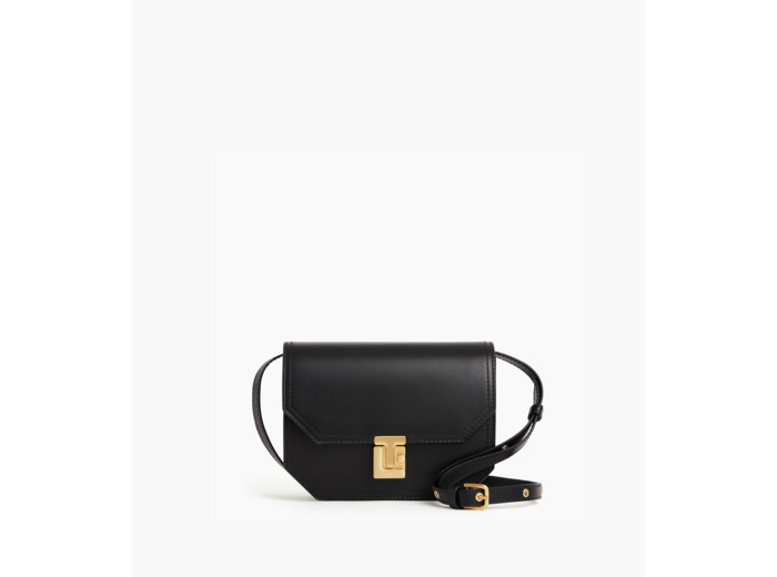 Petit sac bandoulière Rose en cuir lisse
