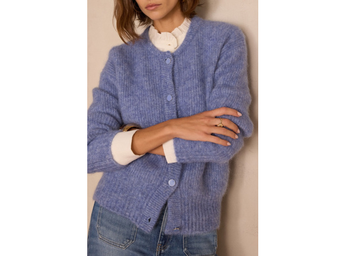 Cardigan LOU en mohair et alpaga