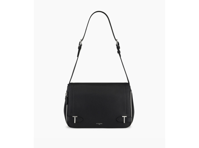 Sac bandoulière moyen modèle Simone en cuir grainé