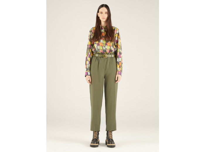 Pantalon droit kaki