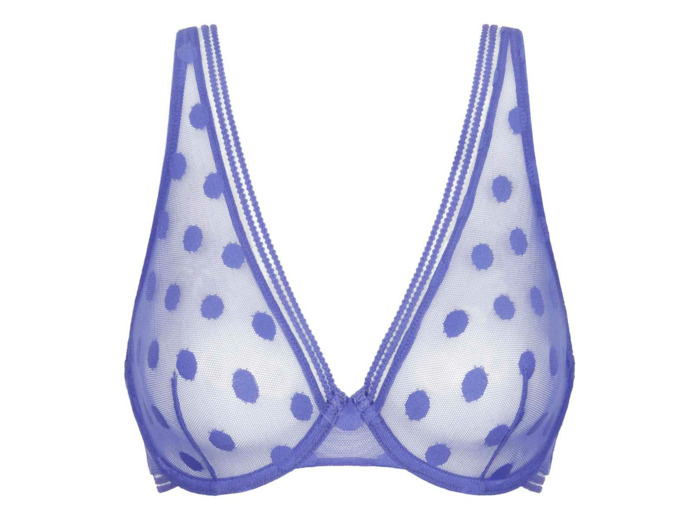 Soutien-gorge foulard avec armatures tulle et pois Violet Full Moon