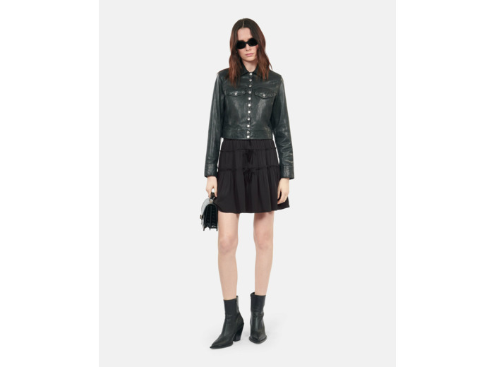 Jupe Courte Noire Avec Nœuds black