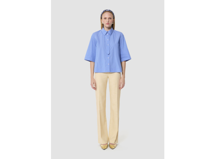 Chemise Candide bleue à rayures blanches