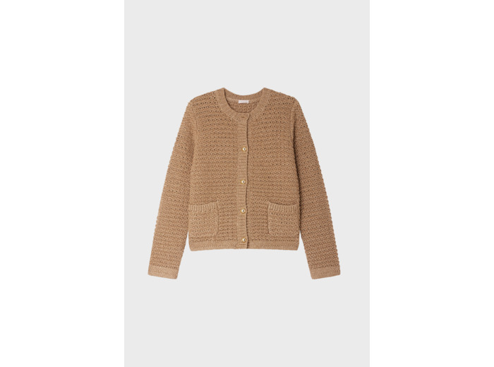 Gilet en maille dorée - JOEY