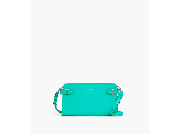 Petit sac à bandoulière Emilie en cuir signature T