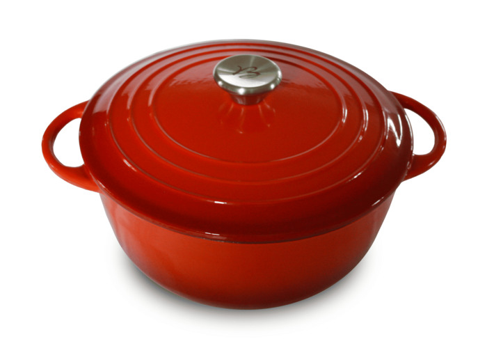 TRADITION Rouge Cocotte Ronde FONTE 24cm
