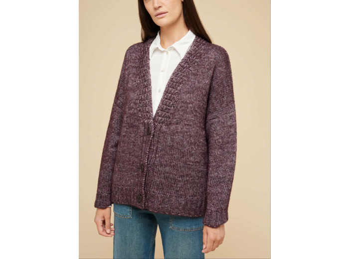 Cardigan aubergine
